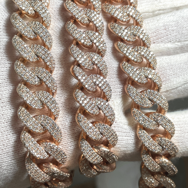18mm sterling silver cuban link chain - Image 2