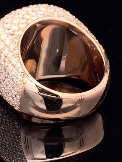 925 Silver Iced Out Hip Hop Ring VVS Moissanite