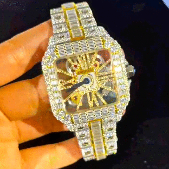 41mm Iced Out Watches, VVS Moissanite Diamond Watches, Luxury Automatic Watch - Image 2