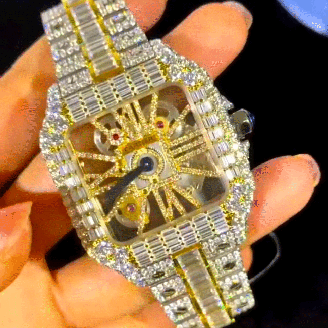 41mm Iced Out Watches, VVS Moissanite Diamond Watches, Luxury Automatic Watch - Image 3