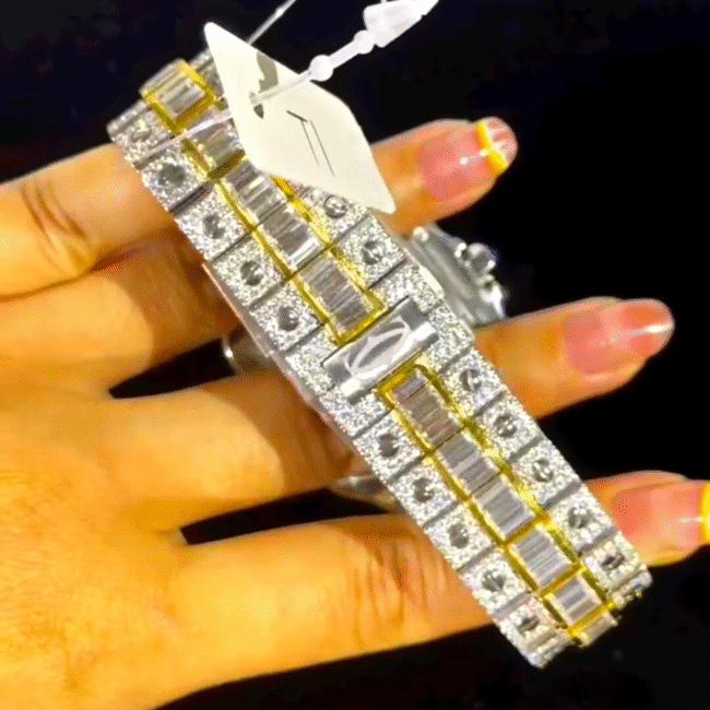 41mm Iced Out Watches, VVS Moissanite Diamond Watches, Luxury Automatic Watch - Image 4