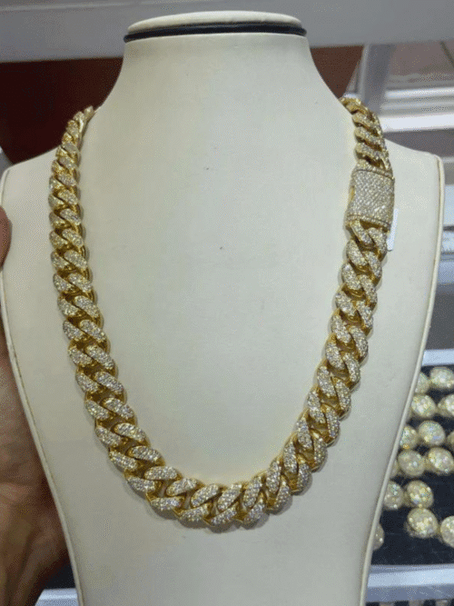 14mm Iced Out Diamond Cuban Chain