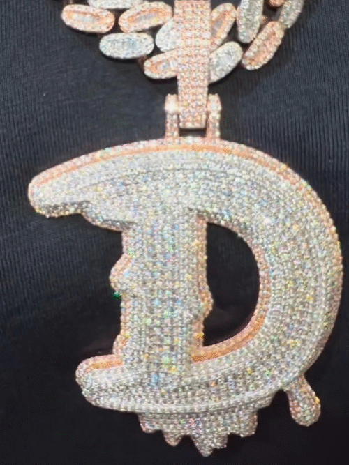 Iced Out Pendants in 925 Silver, Adorned with VVS Moissanite Diamonds / Charms