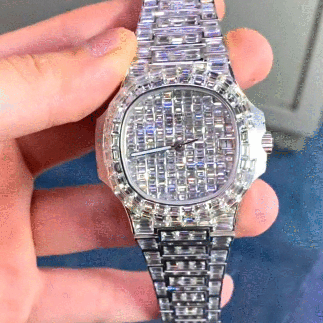 41mm Stainless Steel Iced Out Cartier Watches, Luxury VVS Moissanite Diamond Watches - Image 2
