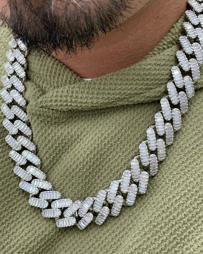 18mm baguette cuban link chain - Image 4
