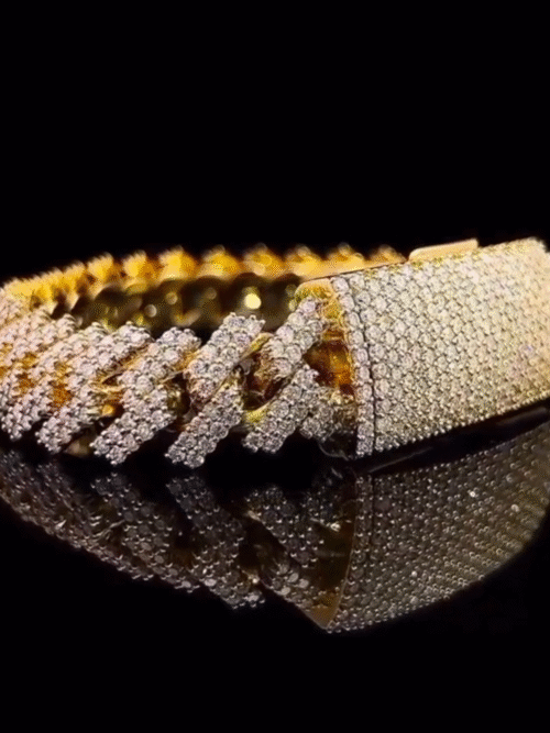 16mm Iced Out Diamond  Bracelet 10K GOLD