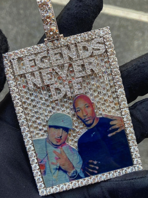 925 Silver Iced Out Pendants, Adorned With VVS Moissanite Custom Name Pendant