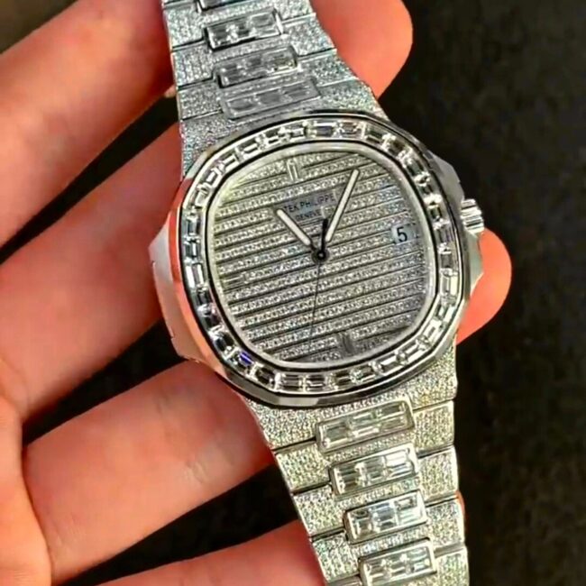 41mm Stainless Steel Iced Out Watches, Moissanite Diamond Watches, Pass Diamond Tester - Image 2