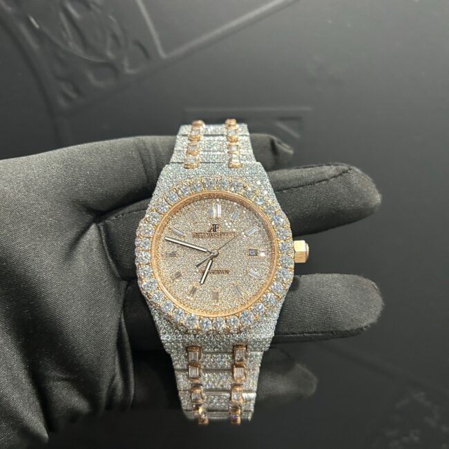Automatic iced out moissanite watch moissanite mens watches