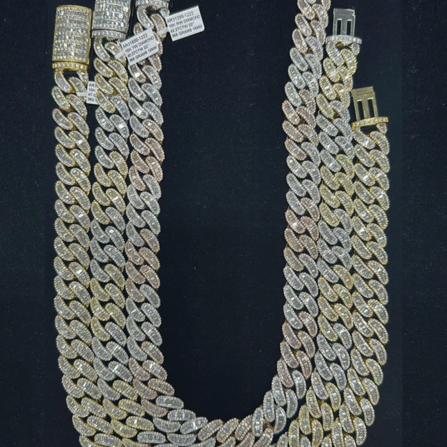 18mm Iced Out Diamond Cuban Chain