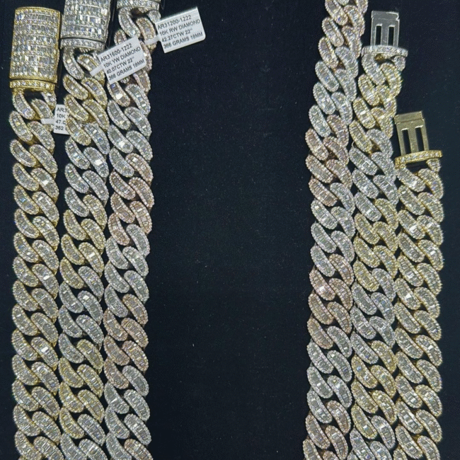 18mm Iced Out Diamond Cuban Chain - Image 3