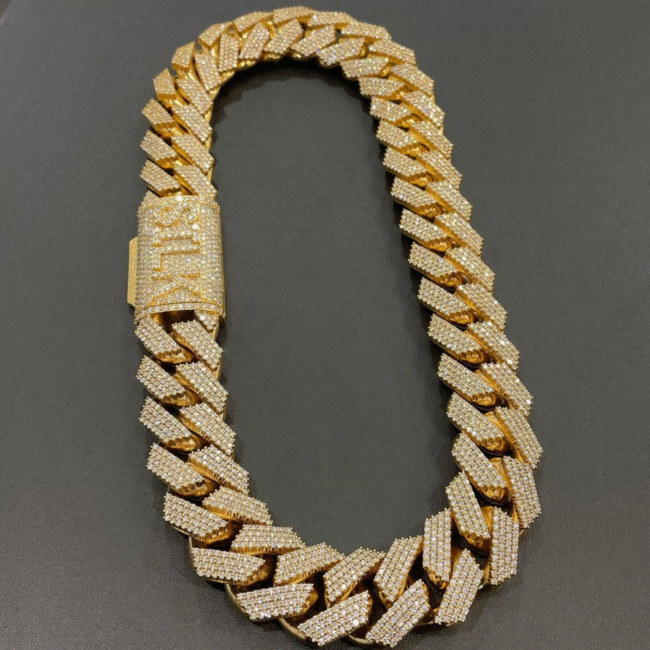 18mm Iced Out Diamond Cuban Chain