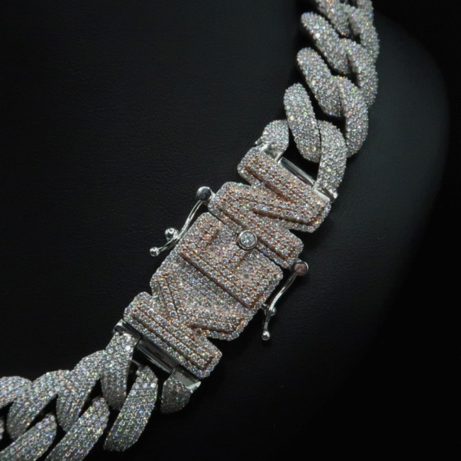22mm Iced Out Diamond Cuban Chain - Image 2
