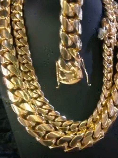 10mm and 20mm gold cuban link chain