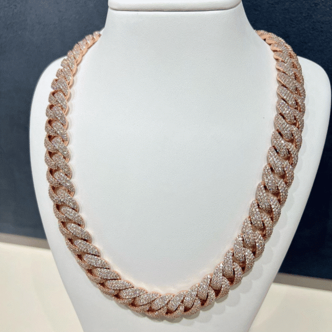 18mm Iced Out Diamond Cuban Chain