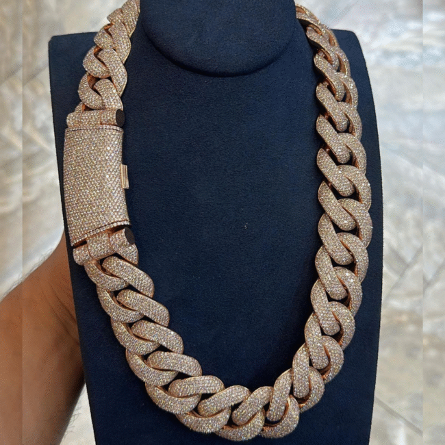 22mm Iced Out Diamond Cuban Chain