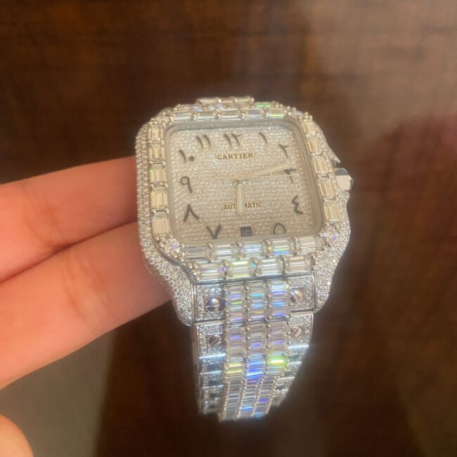 Fully iced out moissanite watch moissanite watch mens - Image 5