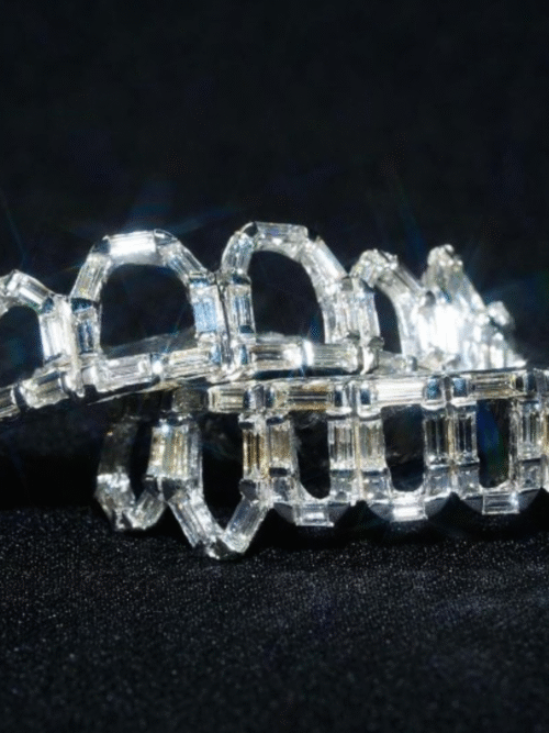 925 Silver VVS Moissanite Iced Out Teeth Grillz