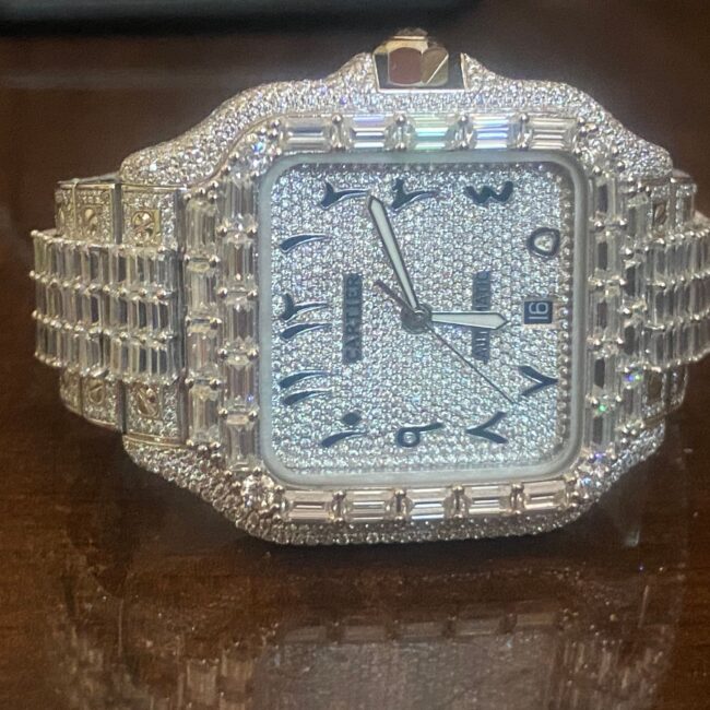 Fully iced out moissanite watch moissanite watch mens - Image 6