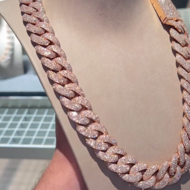 20mm Iced Out Diamond Cuban Chain - Image 2