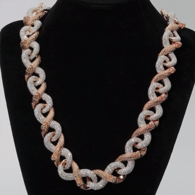 22mm Iced Out Diamond Cuban Chain - Image 2