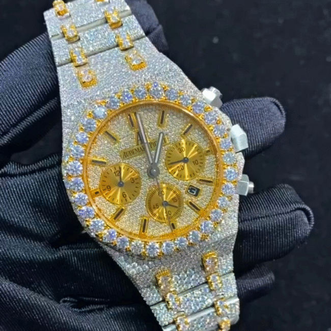 41mm Iced Out Cartier Watches, Luxurious Moissanite Diamond Watches, Pass Diamond Tester - Image 2