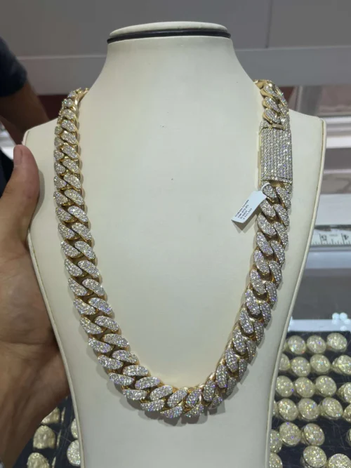 16mm Iced Out Diamond Cuban Chain