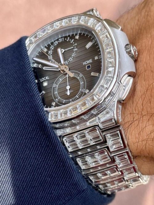 bust down moissanite steel vvs iced out watch