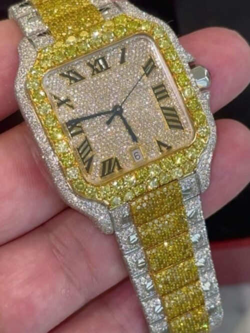 iced out watch moissanite passes diamond tester vendor india