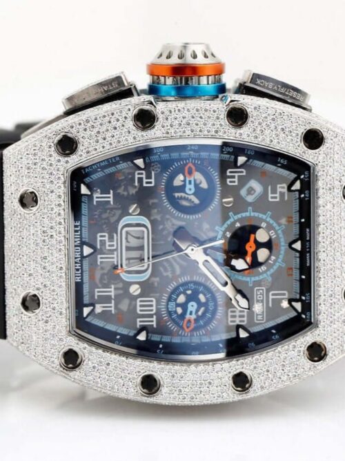 watch with moissanite diamonds