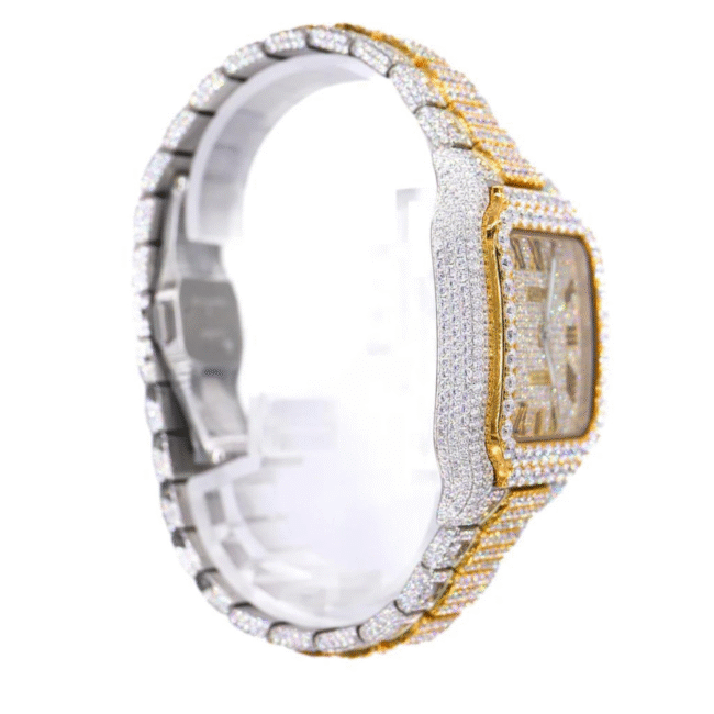 bust down moissanite steel vvs iced out watch - Image 4