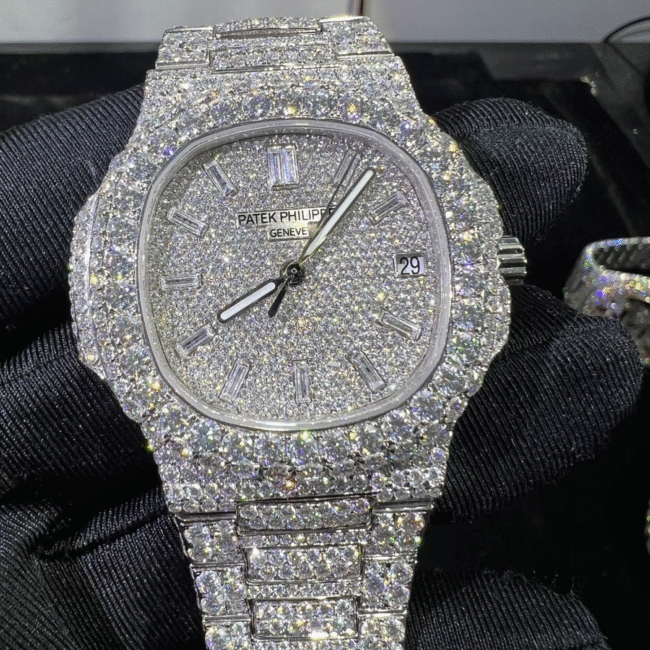iced out watch moissanite passes diamond tester vendor india - Image 2