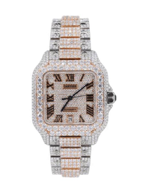men's moissanite diamond watch