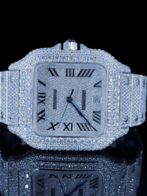 iced out watch moissanite passes diamond tester vendor india