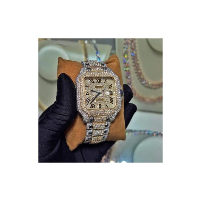 cartier santos moissanite watch - Image 3