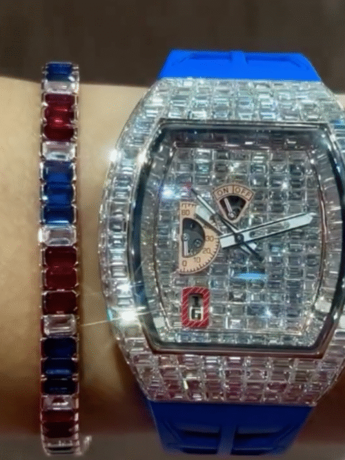 moissanite cartier skeleton watch
