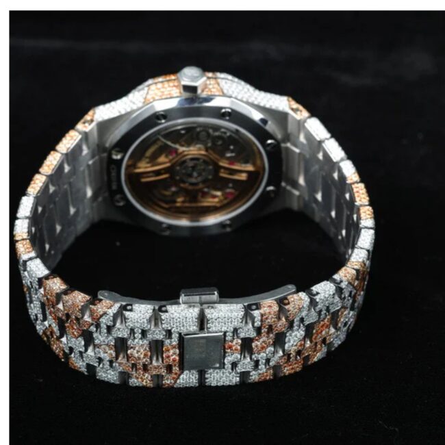 Two tone iced moissanite watch india moissanite watches - Image 4