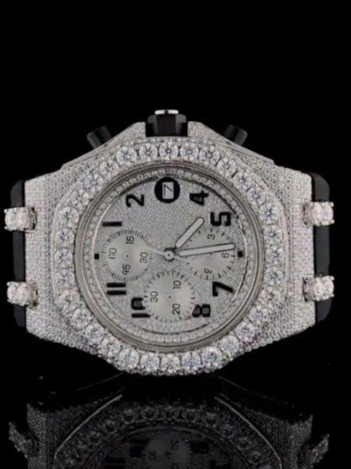 cartier santos moissanite watch