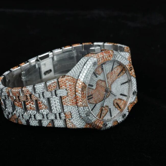 Two tone iced moissanite watch india moissanite watches - Image 5