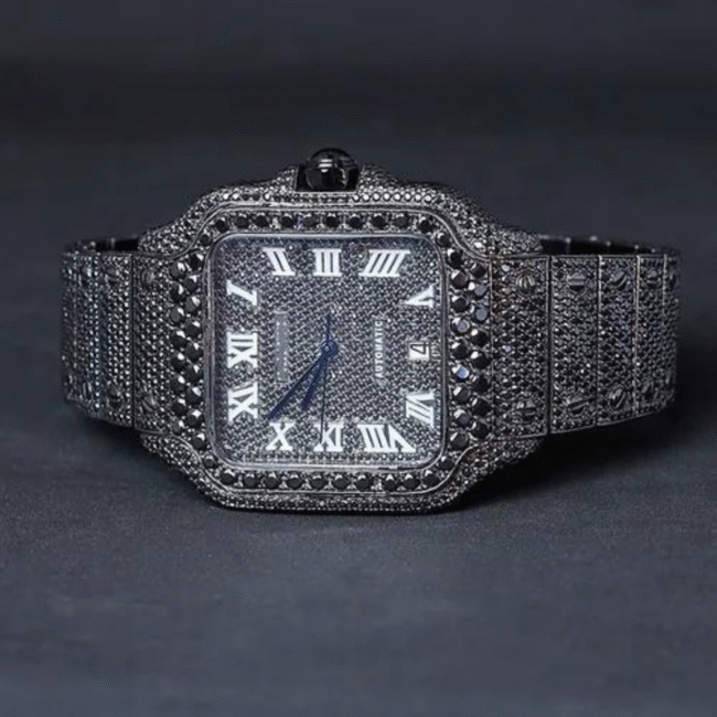 iced out watch moissanite passes diamond tester vendor india - Image 2