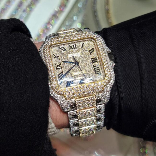 cartier santos moissanite watch - Image 7