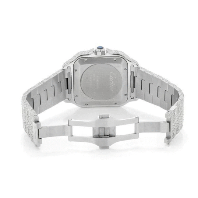 Green iced out moissanite watch cheap moissanite watch - Image 5