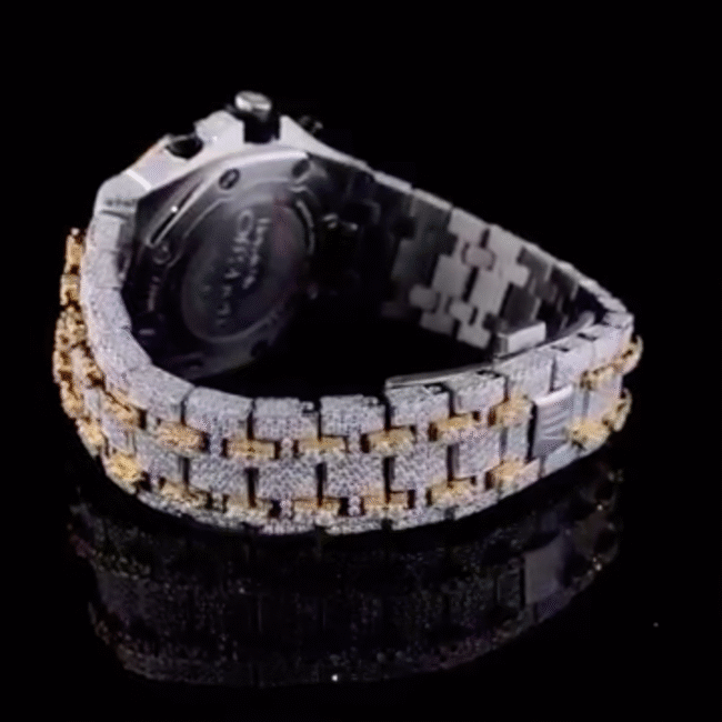 iced out watch moissanite passes diamond tester vendor india - Image 4